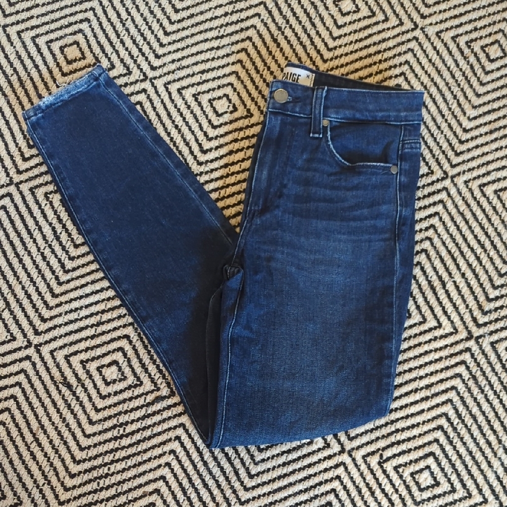 PAIGE Women's Dark Blue Skinny Jeans